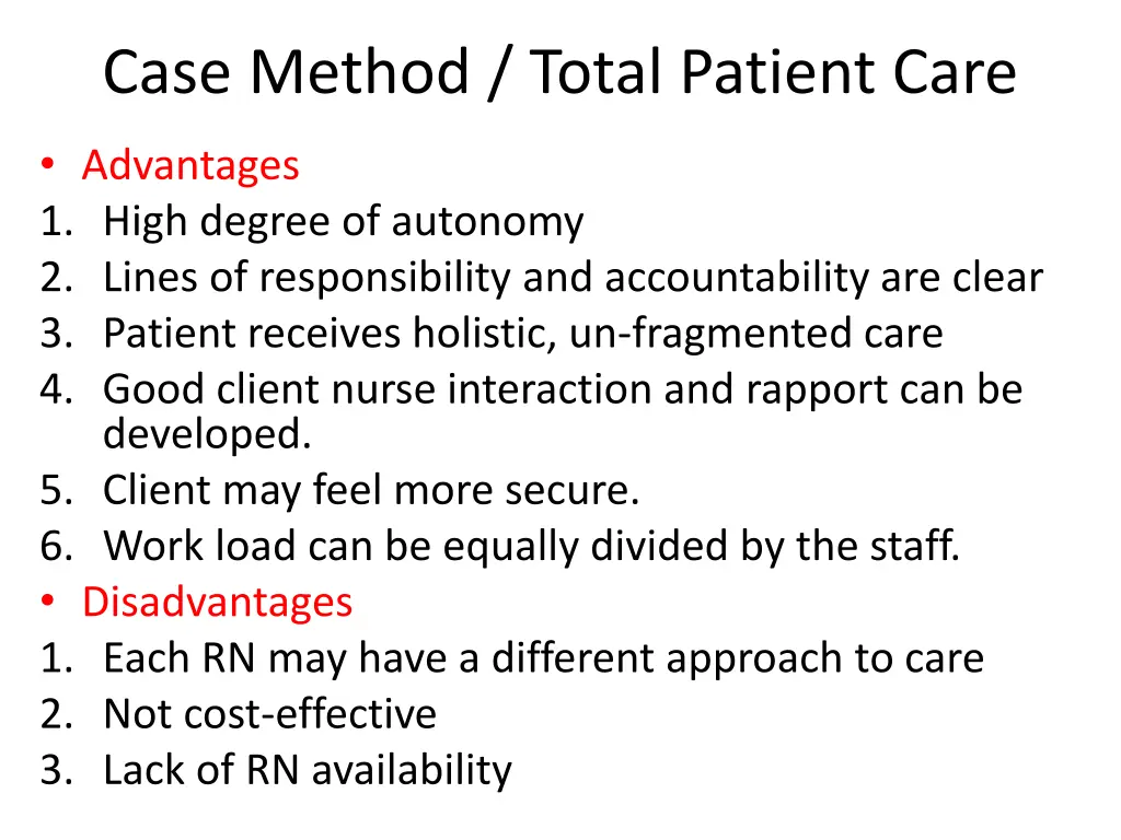 case method total patient care 1