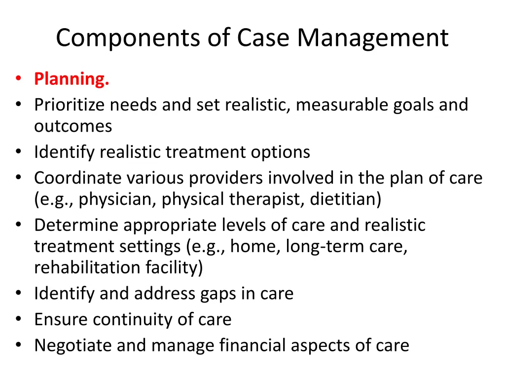 components of case management 2