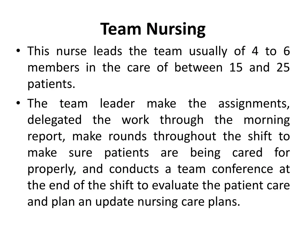 team nursing 1