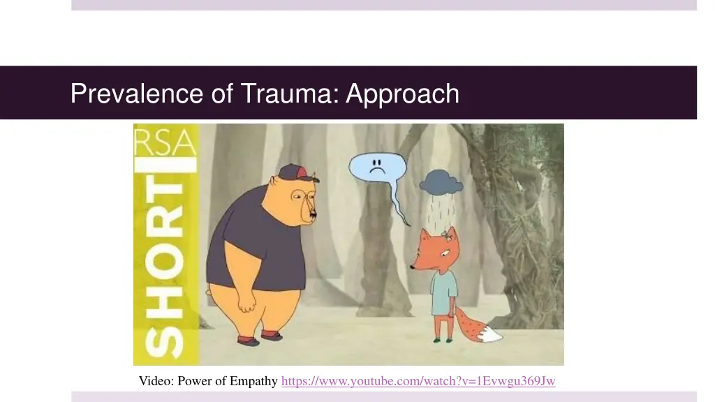 prevalence of trauma approach 1