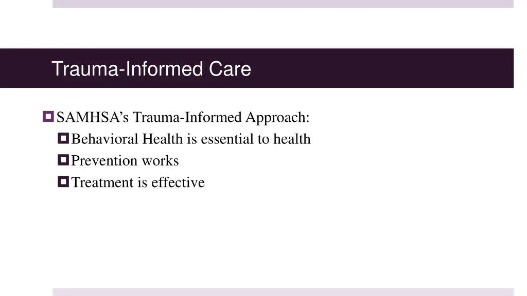 trauma informed care