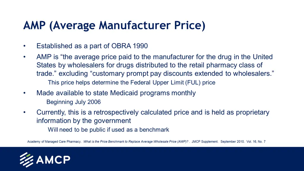 amp average manufacturer price