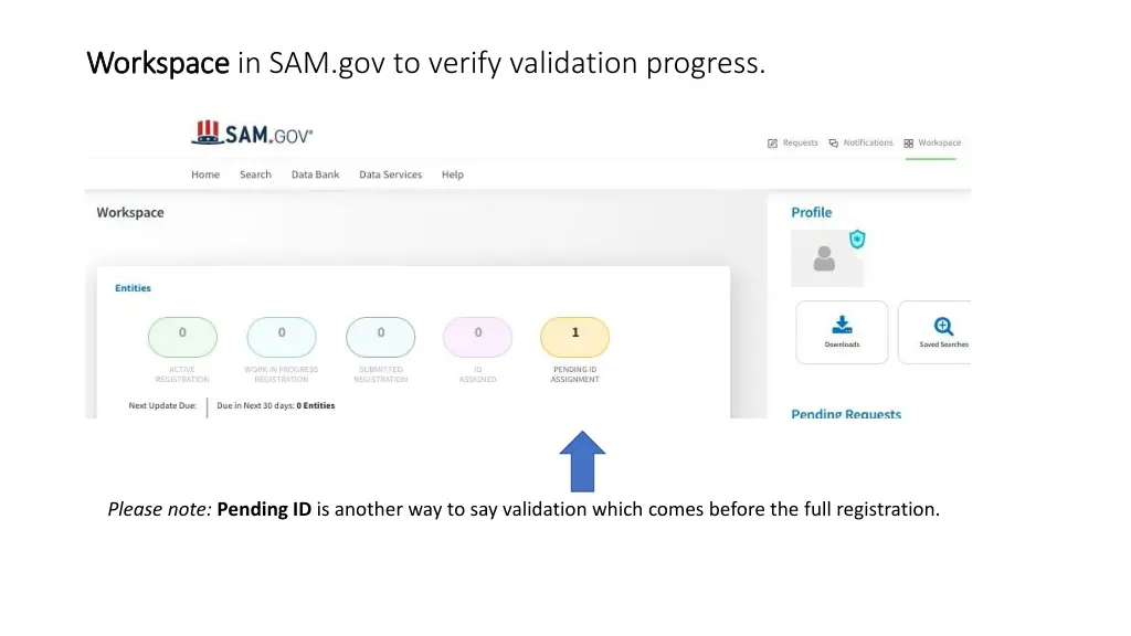 workspace workspace in sam gov to verify