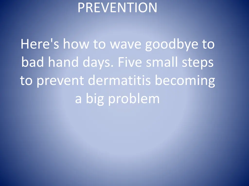 prevention