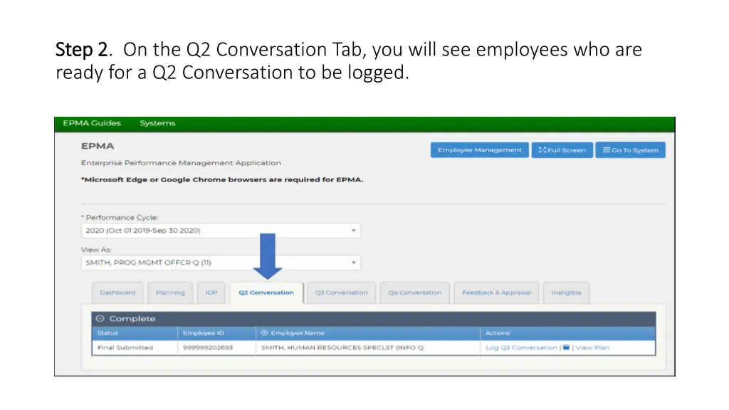 step 2 step 2 on the q2 conversation tab you will