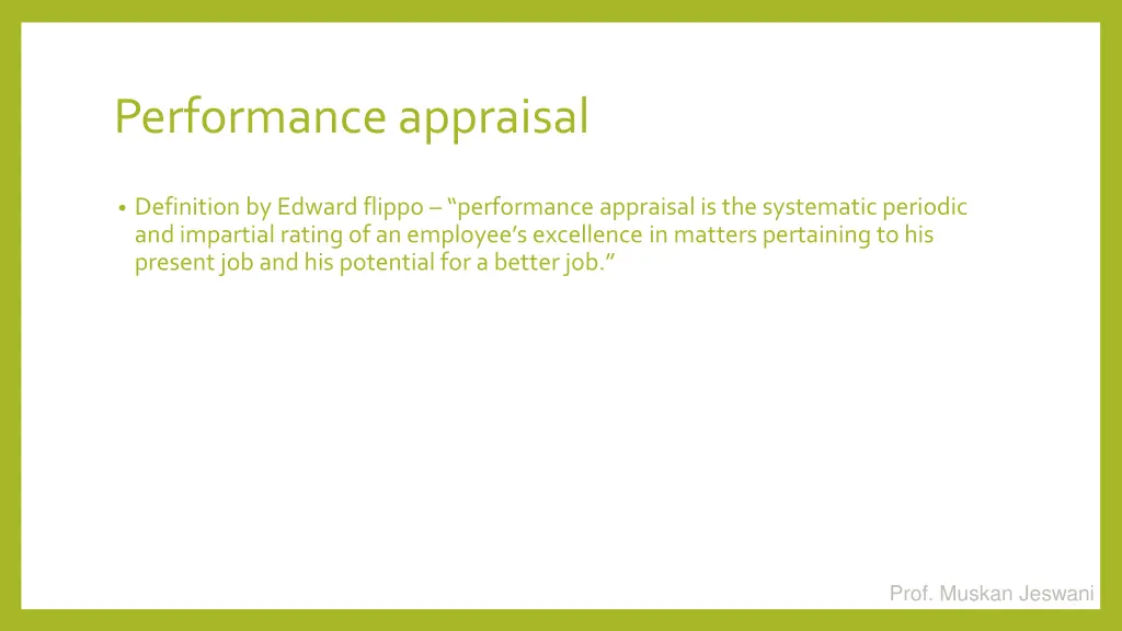 performance appraisal