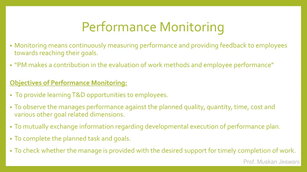 performance monitoring