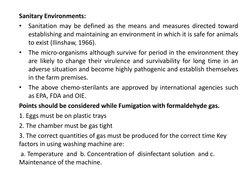 sanitary environments sanitation may be defined