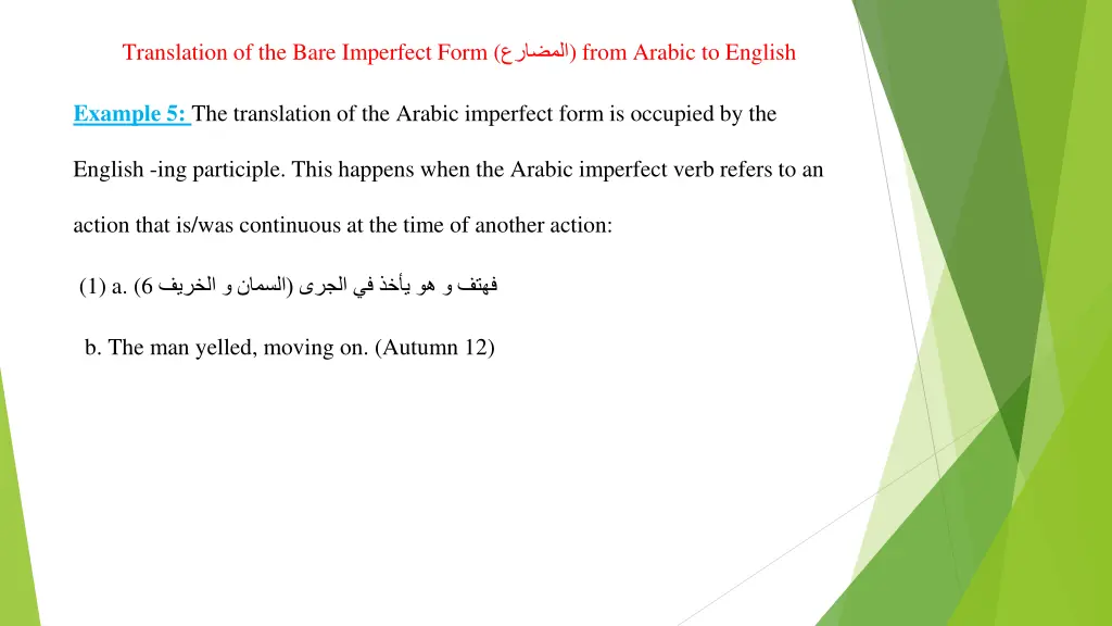 translation of the bare imperfect form from 4