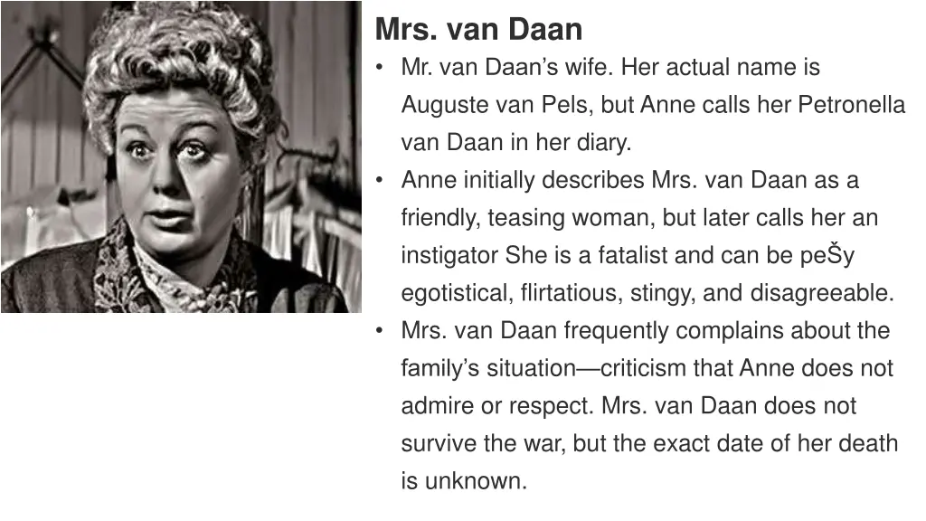 mrs van daan mr van daan s wife her actual name