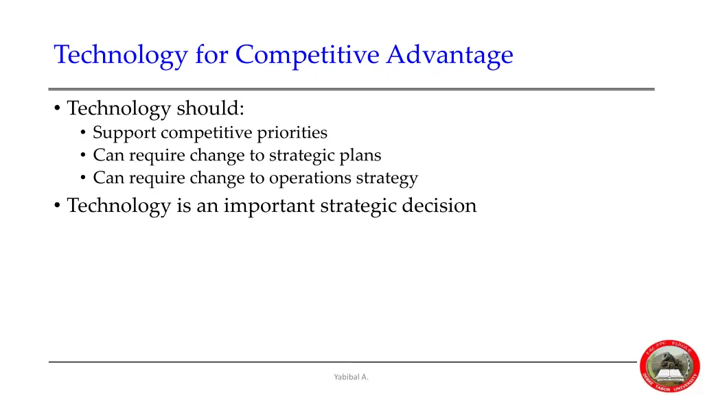 technology for competitive advantage 1