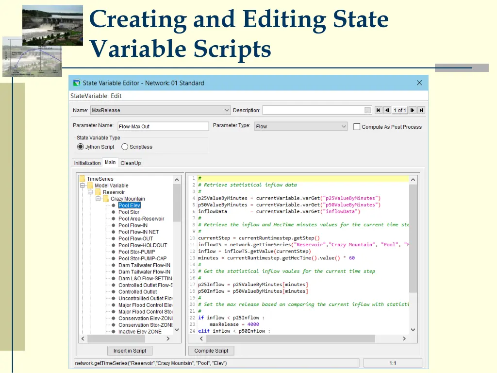 creating and editing state variable scripts