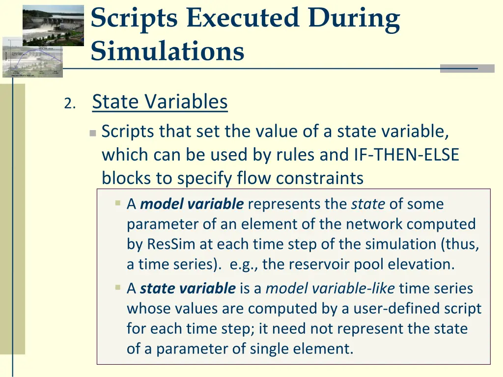 scripts executed during simulations 1