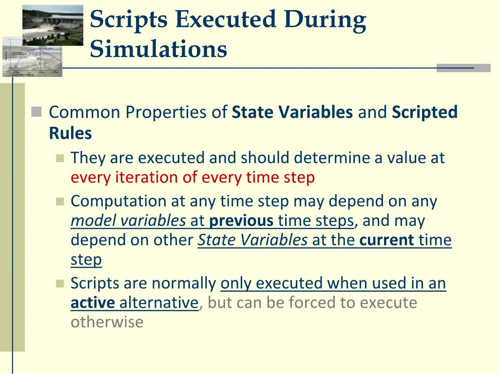 scripts executed during simulations 2