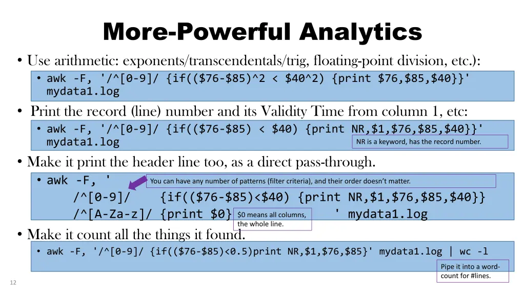 more powerful analytics use arithmetic exponents