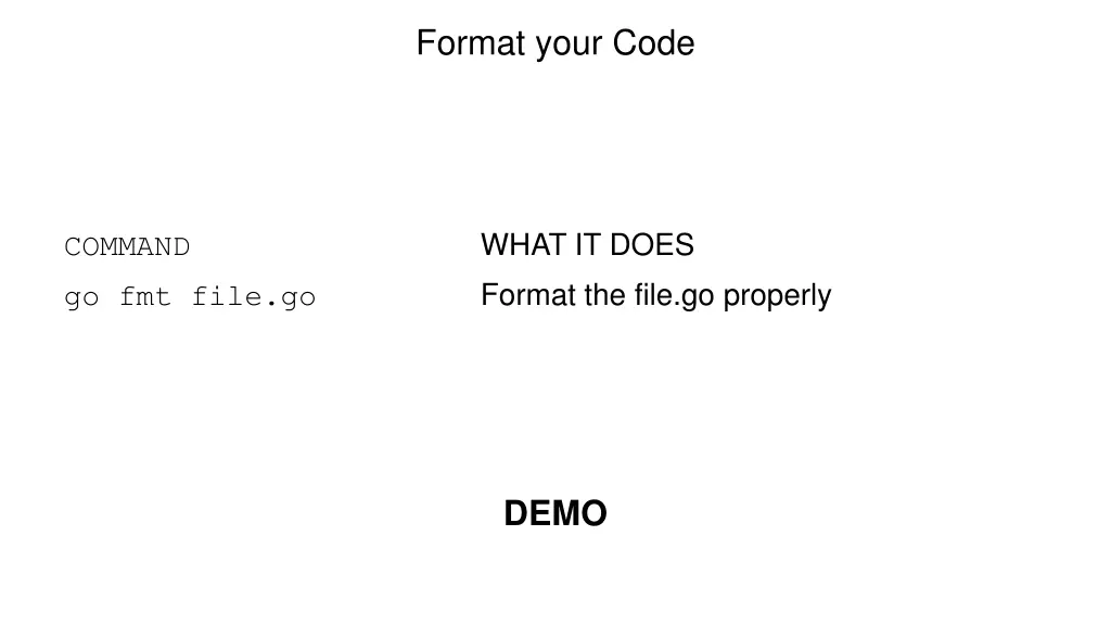 format your code