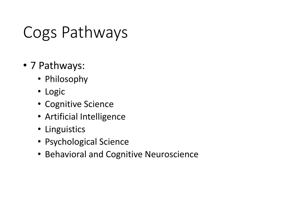 cogs pathways