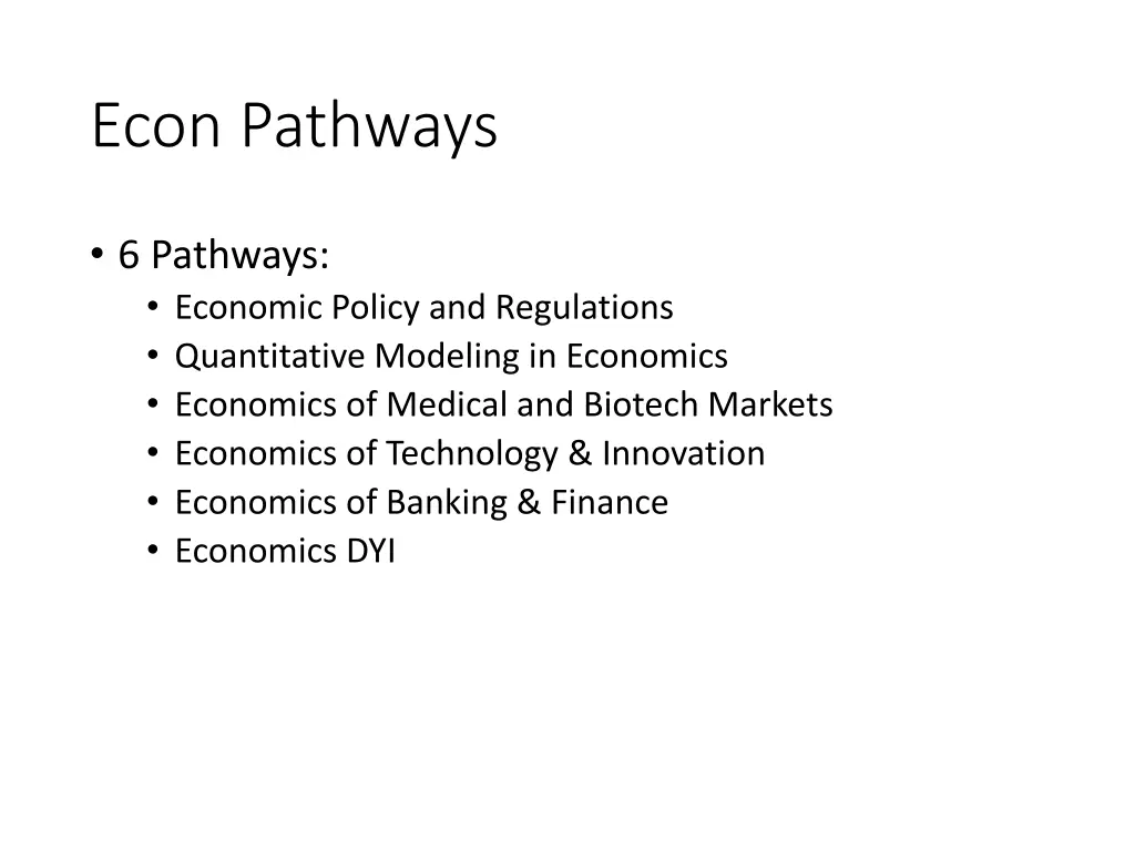 econ pathways