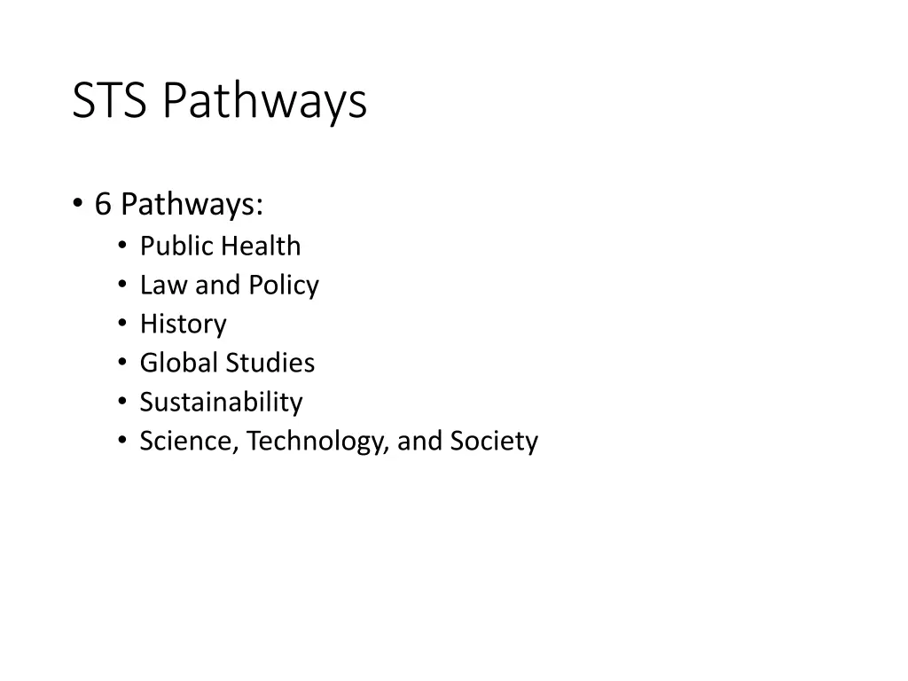 sts pathways