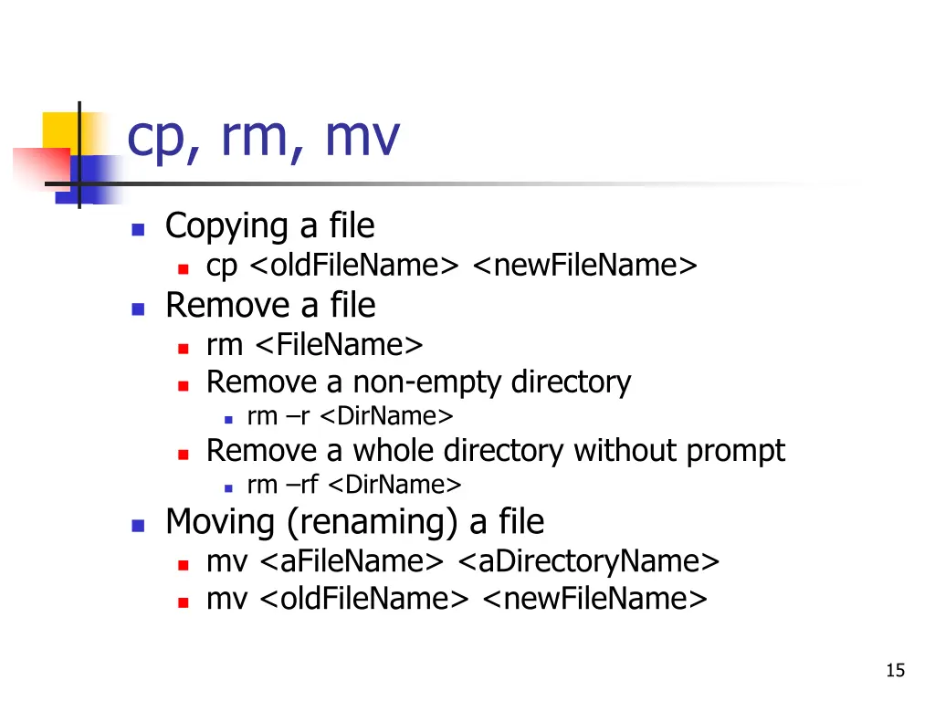 cp rm mv