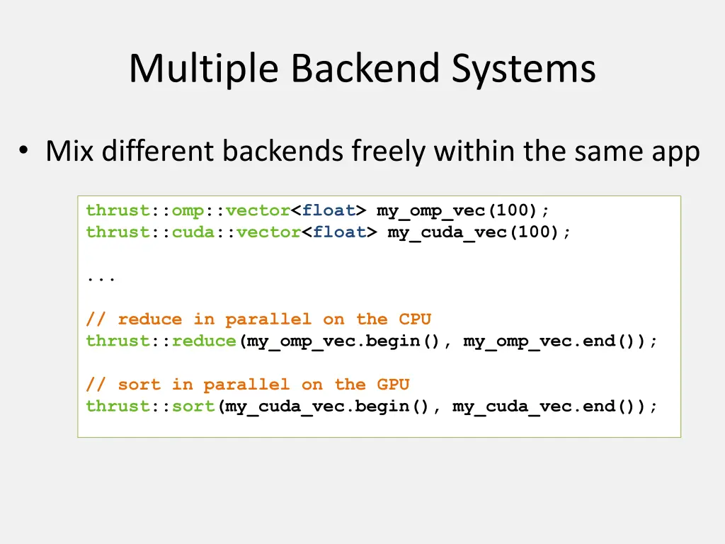 multiple backend systems