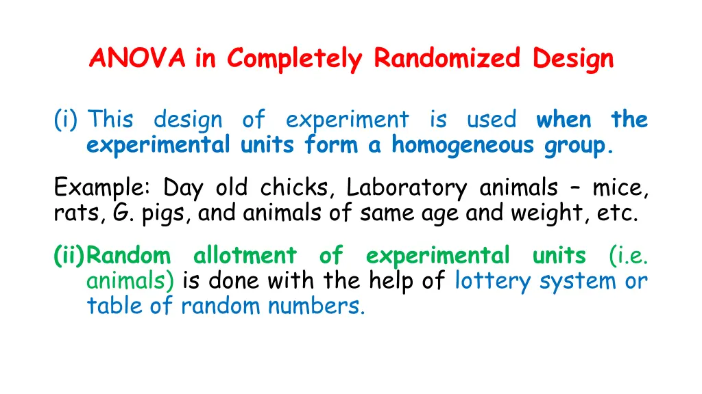 anova in completely randomized design