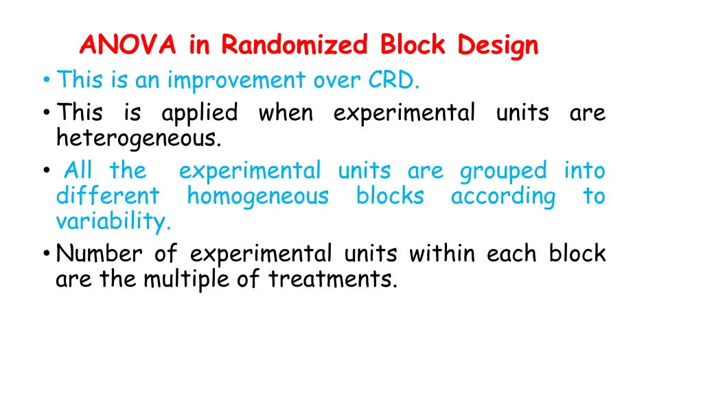 anova in randomized block design this