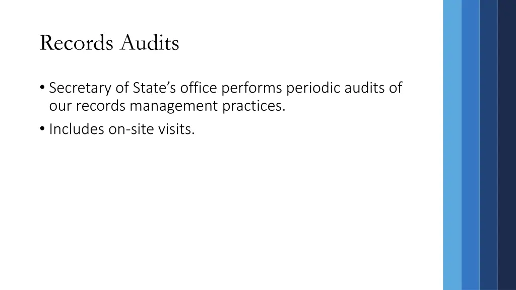 records audits