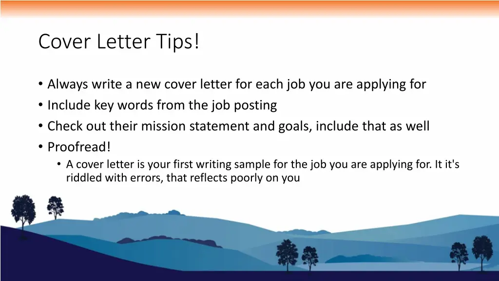 cover letter tips