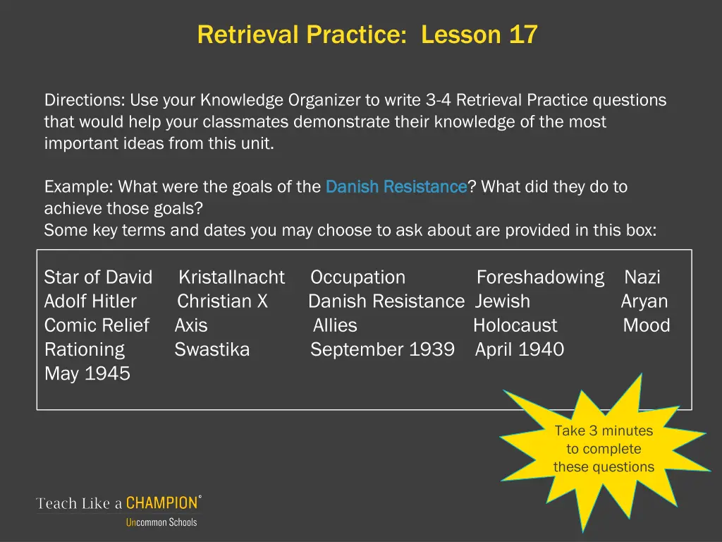 retrieval practice lesson 17