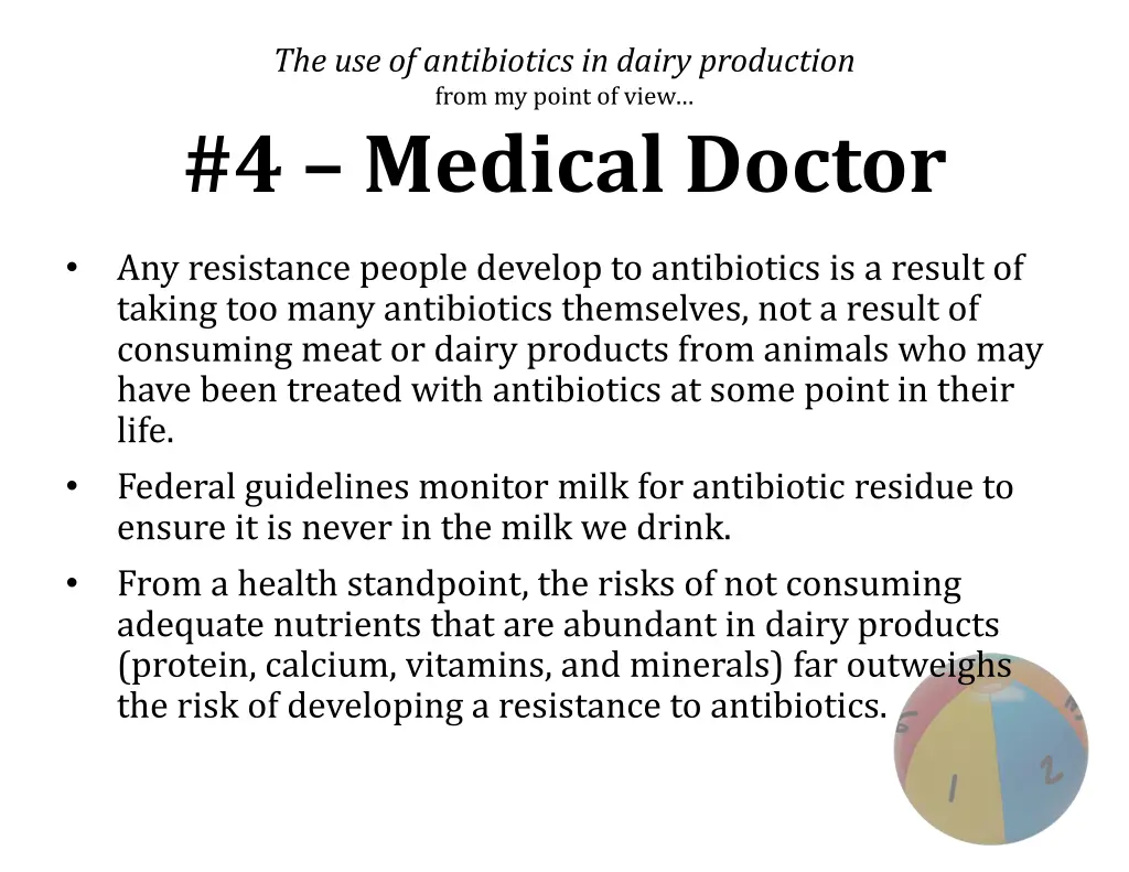 the use of antibiotics in dairy production from 3