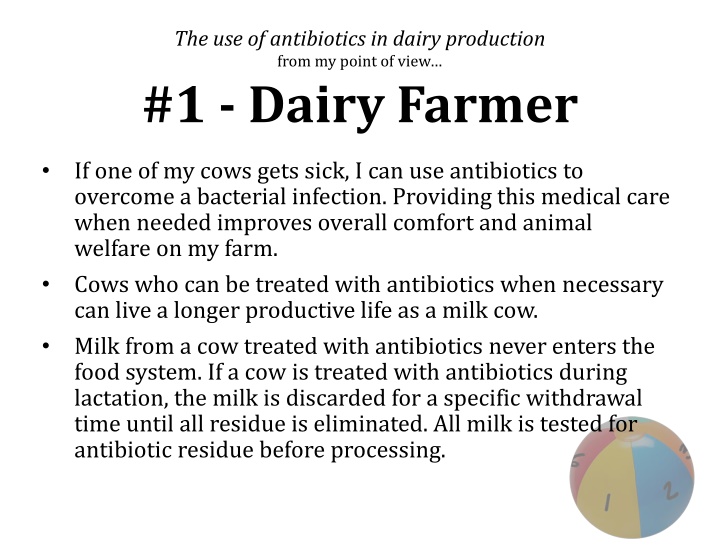 the use of antibiotics in dairy production from