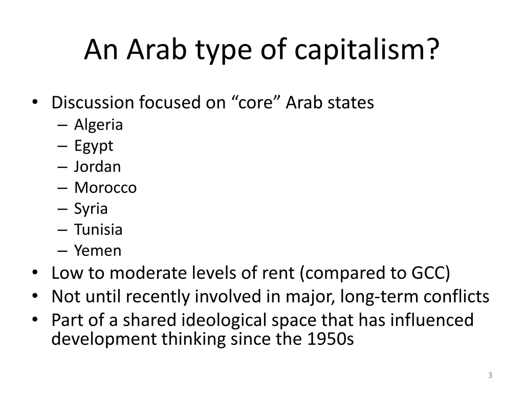 an arab type of capitalism