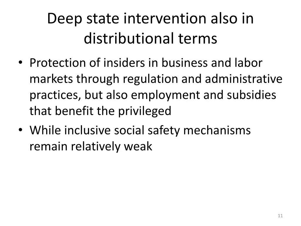 deep state intervention also in distributional