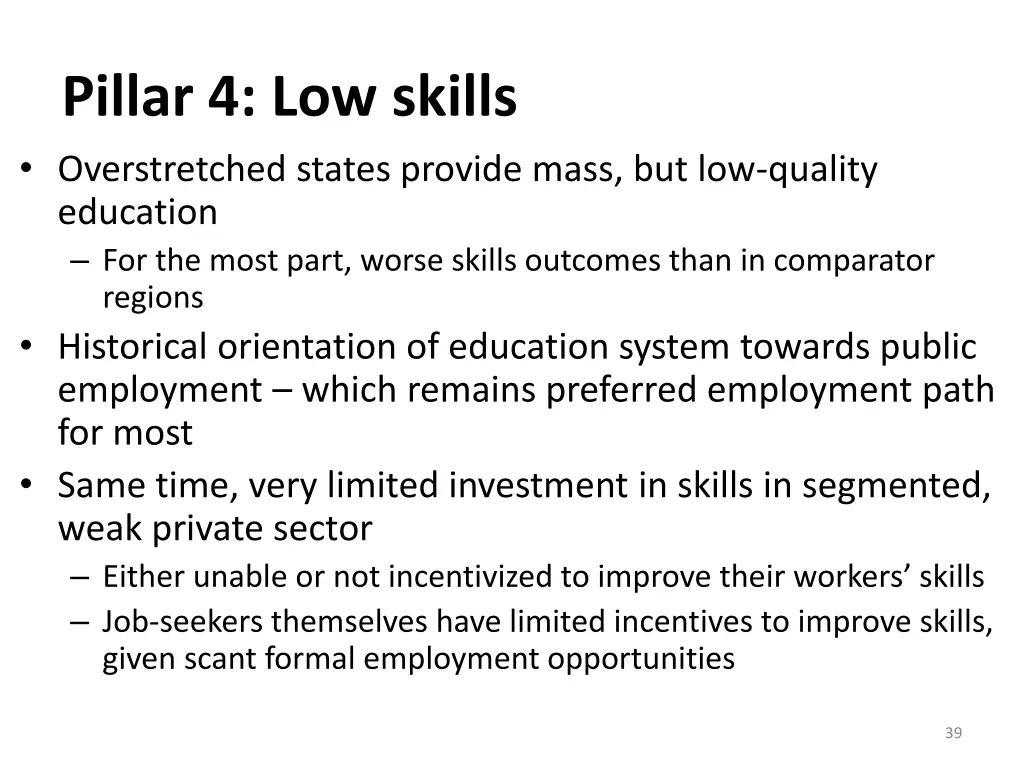 pillar 4 low skills overstretched states provide