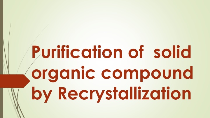 purification of solid organic compound