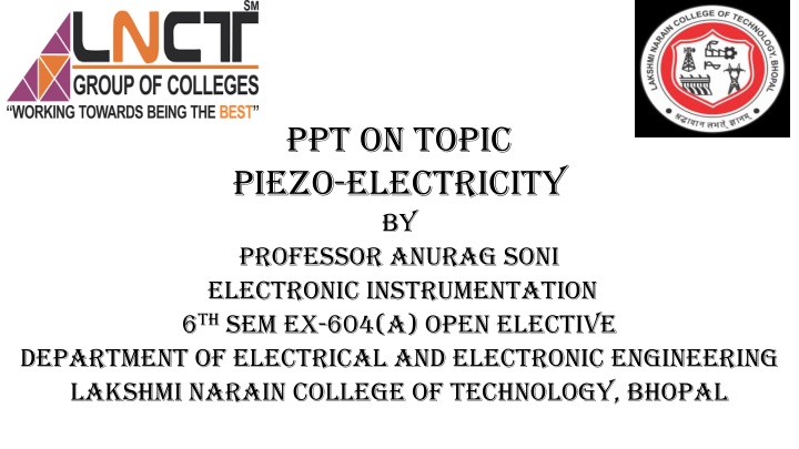 ppt on topic piezo electricity by professor