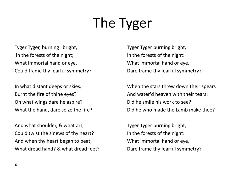 the tyger