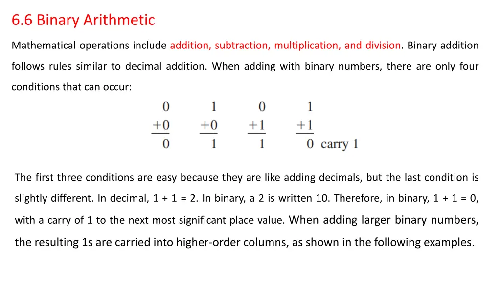 6 6 binary arithmetic