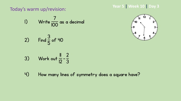 year 5 week 10 day 3