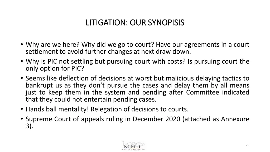 litigation our synopisis litigation our synopisis