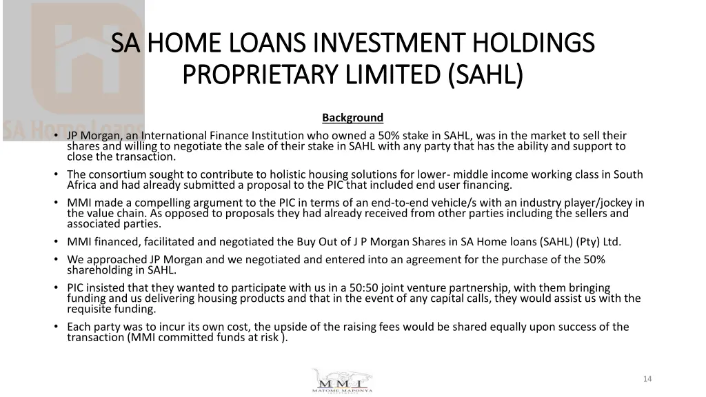 sa home loans investment holdings sa home loans