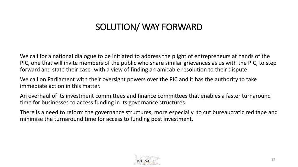 solution way forward solution way forward