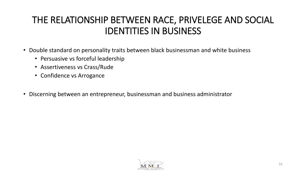 the relationship between race privelege 1