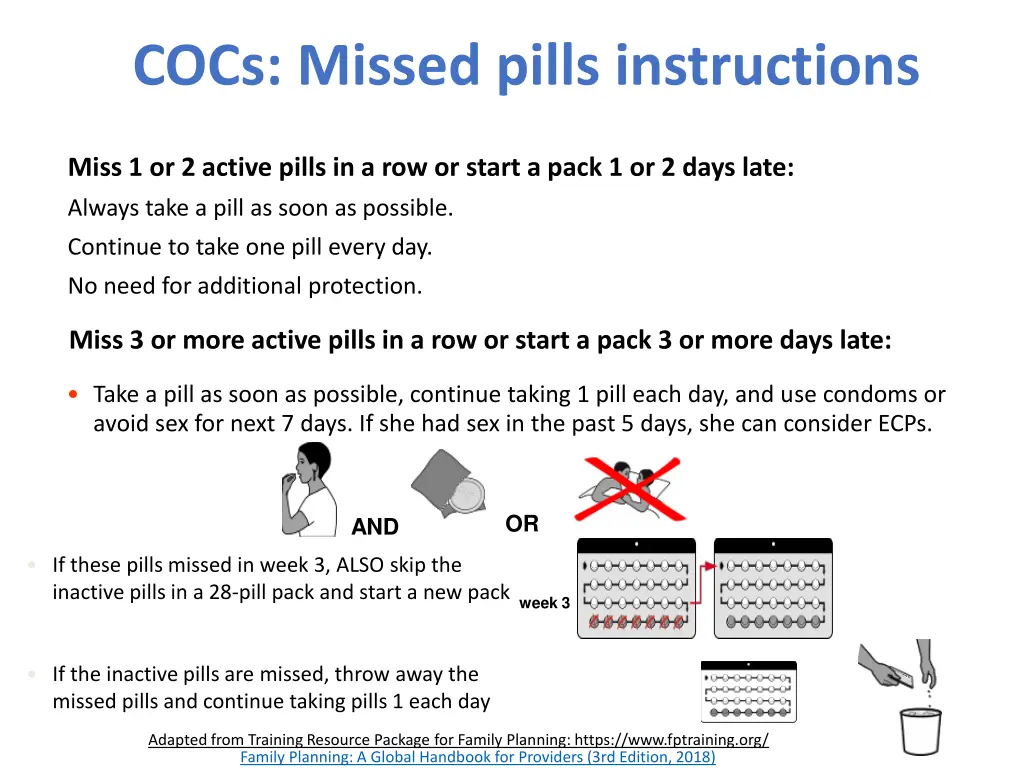 cocs missed pills instructions