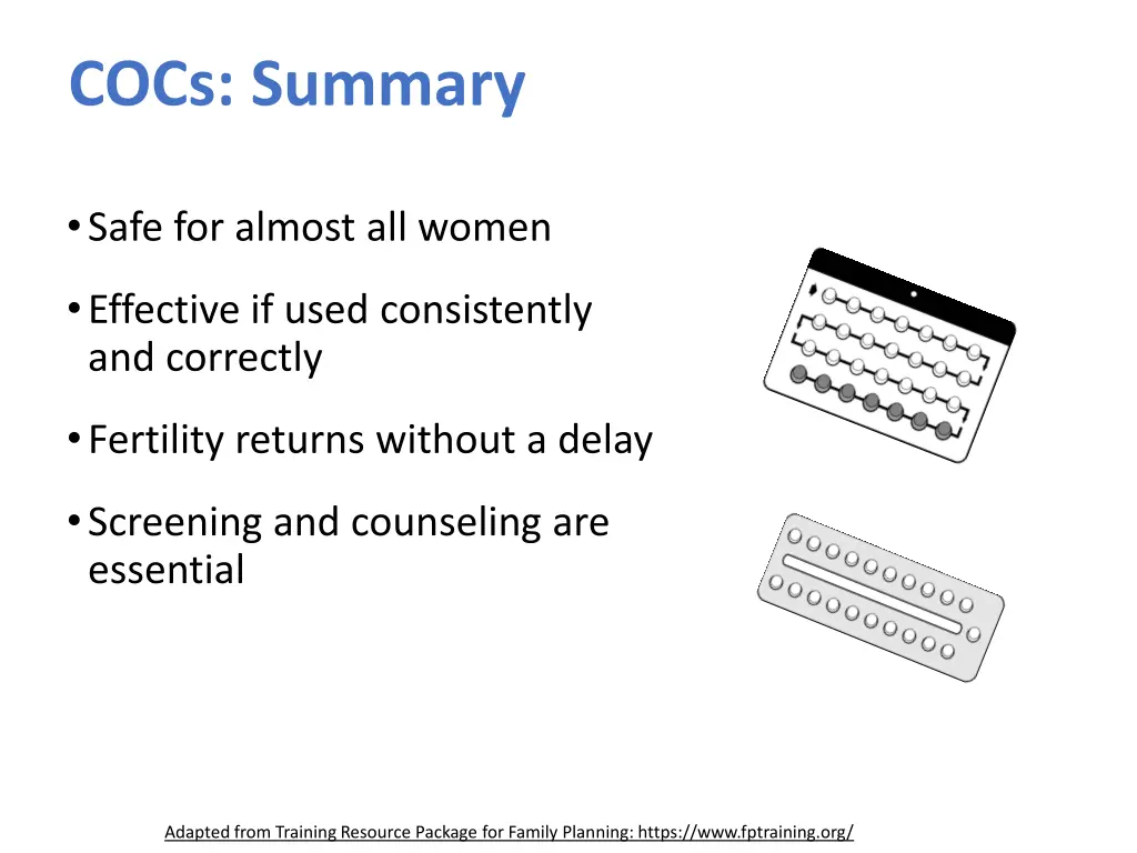 cocs summary