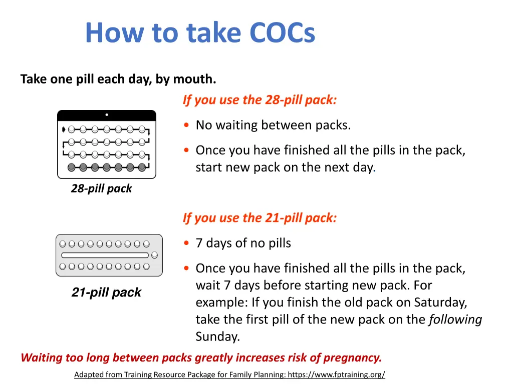 how to take cocs