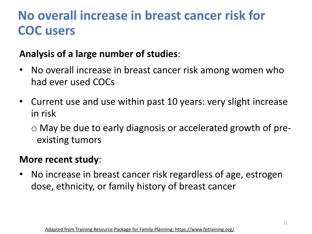 no overall increase in breast cancer risk