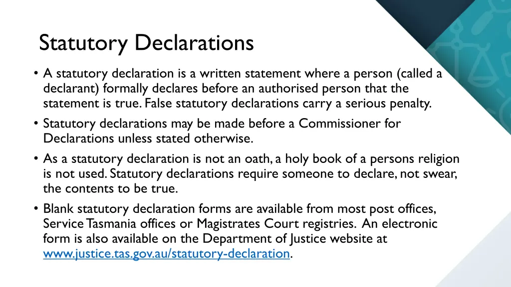 statutory declarations