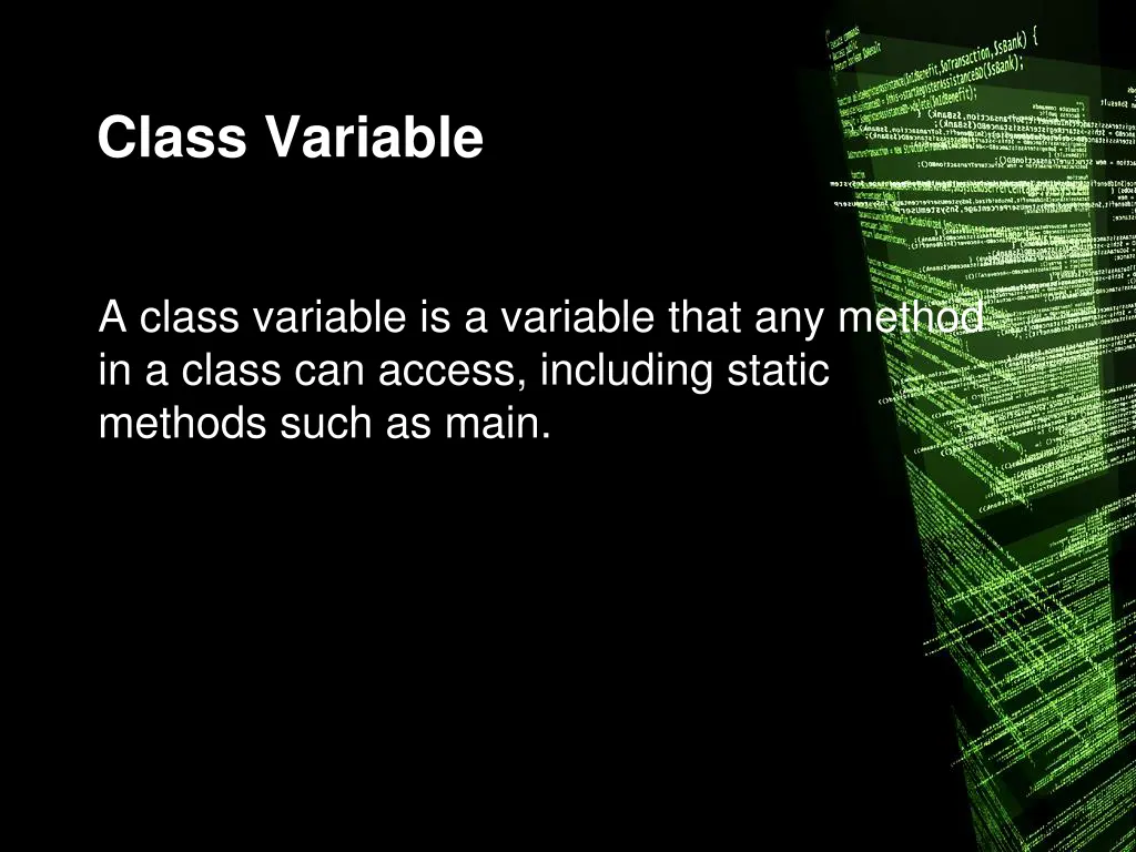 class variable